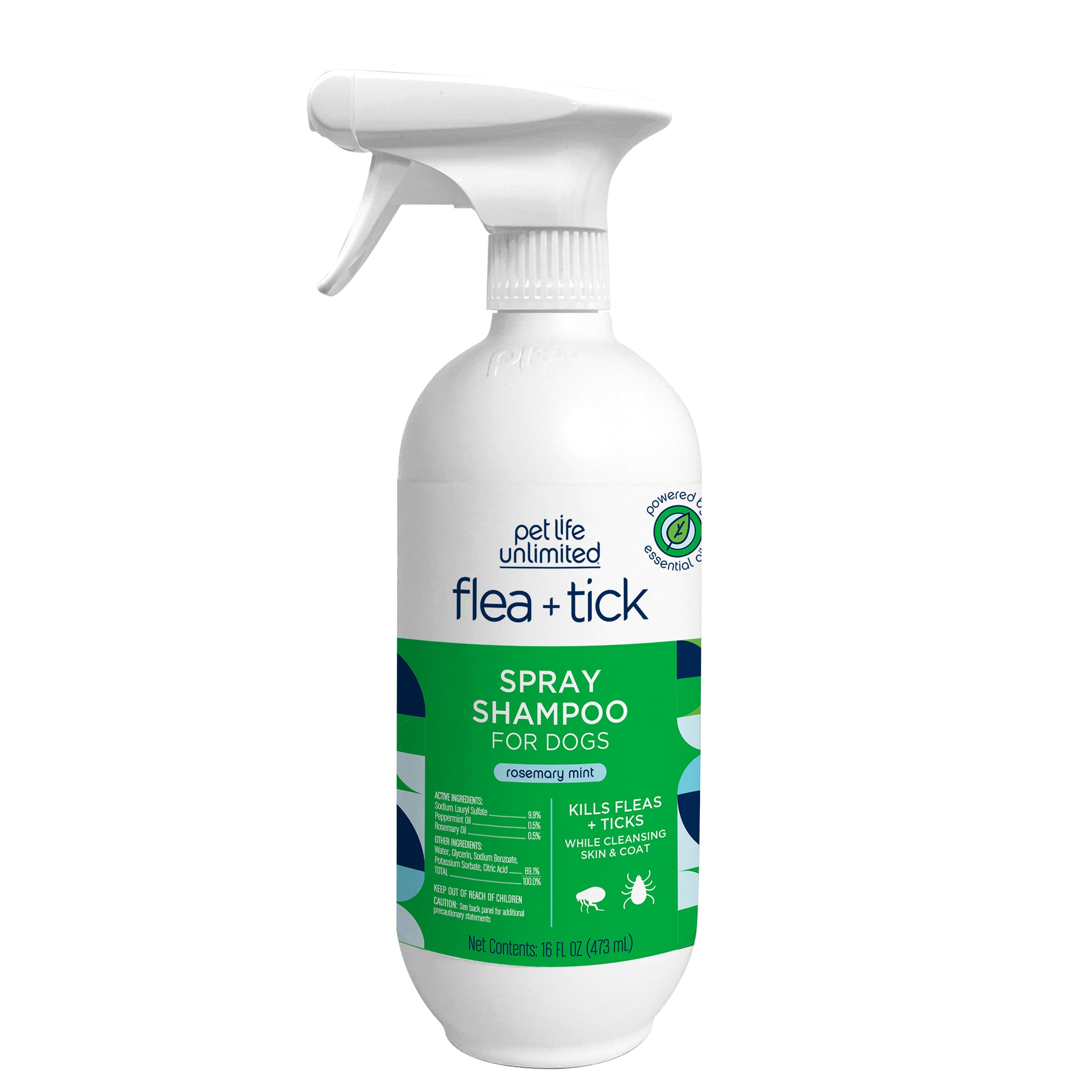 Champú en spray contra pulgas y garrapatas para perros