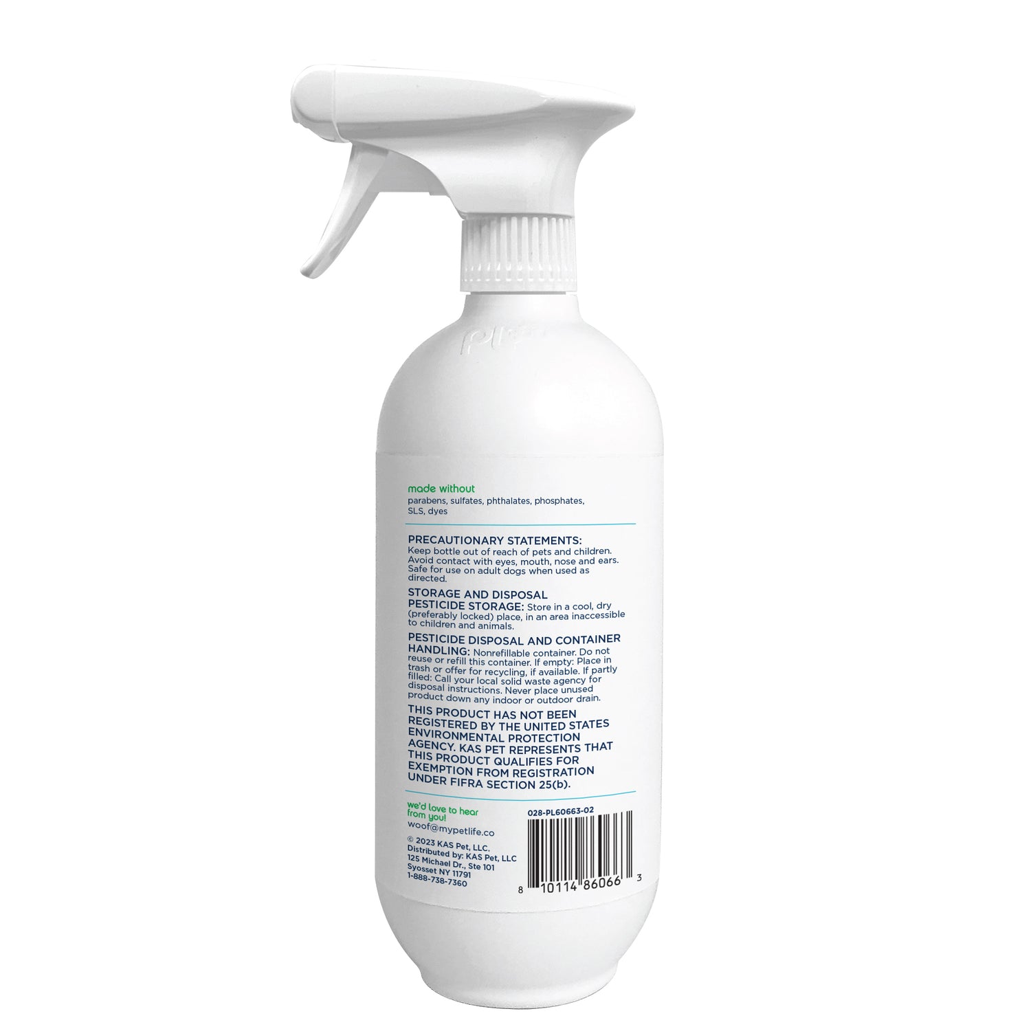 Champú en spray contra pulgas y garrapatas para perros