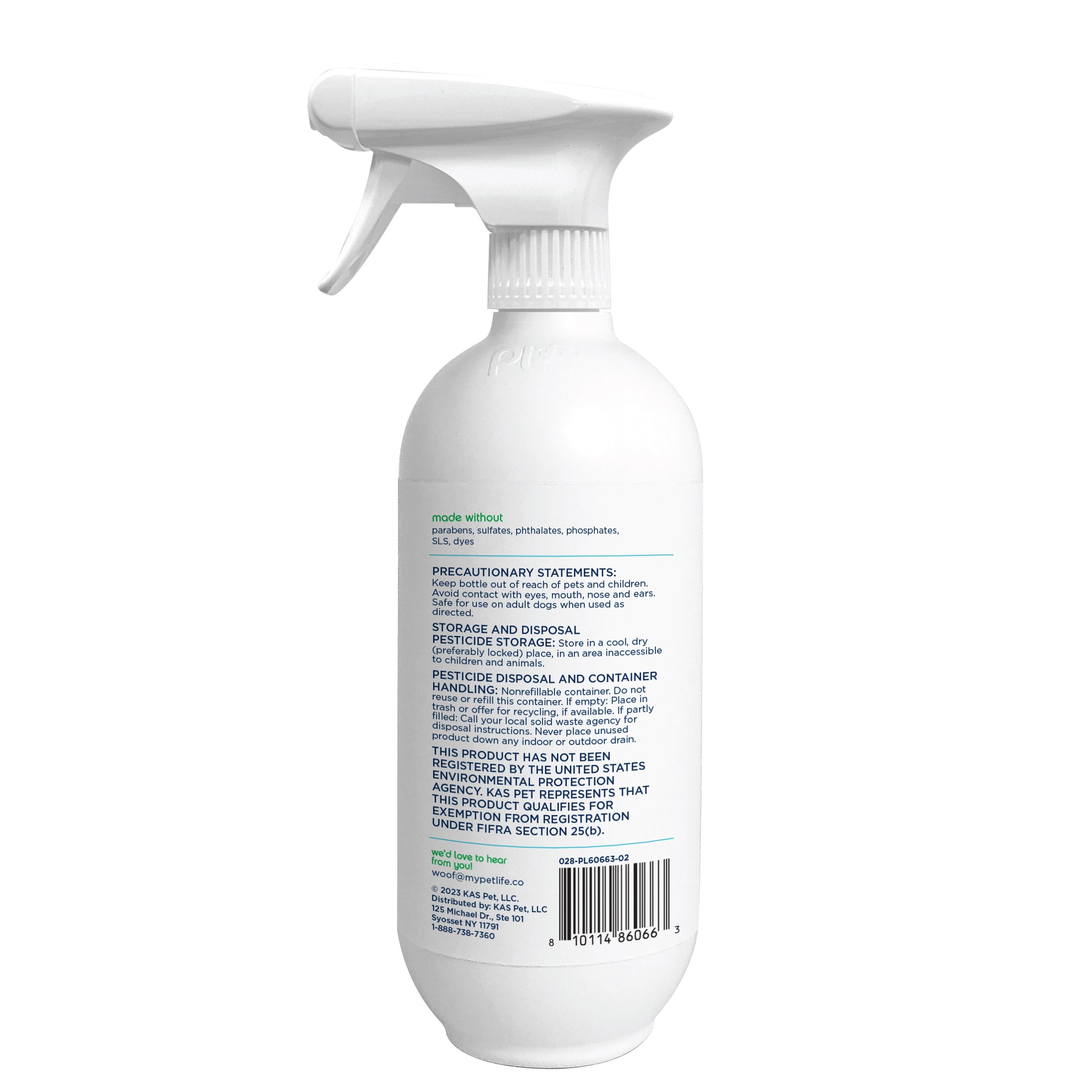 Champú en spray contra pulgas y garrapatas para perros