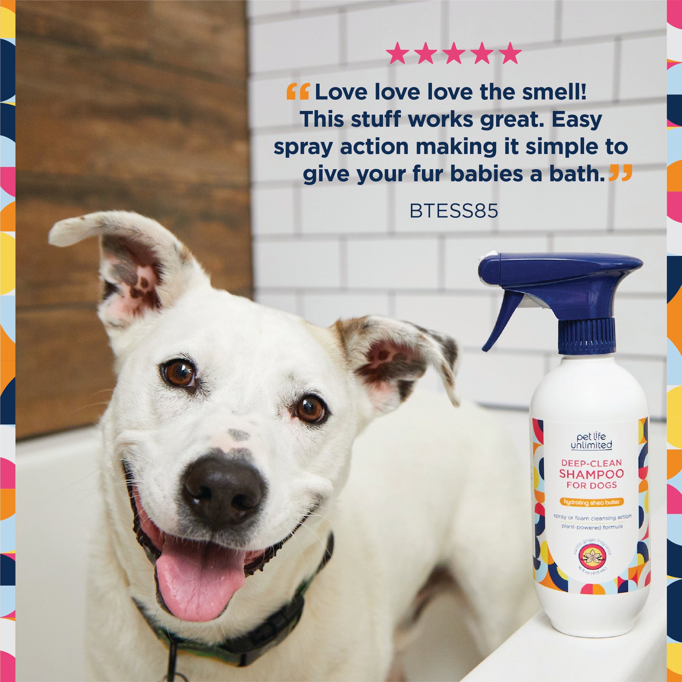 Champú y acondicionador para perros con spray bidireccional