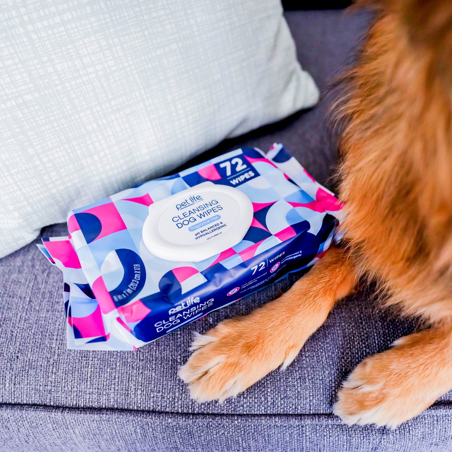Cleansing Dog Wipes, Fragrance Free