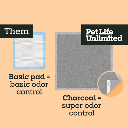 Charcoal Powered Dog Pads, XXL