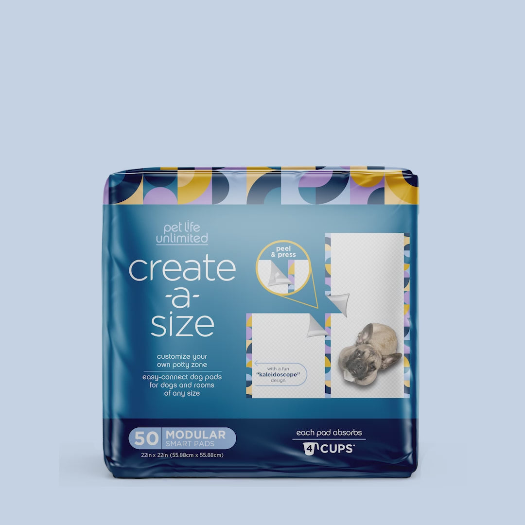 Simply peel and press our create a size pads together to create your own customer potty zone